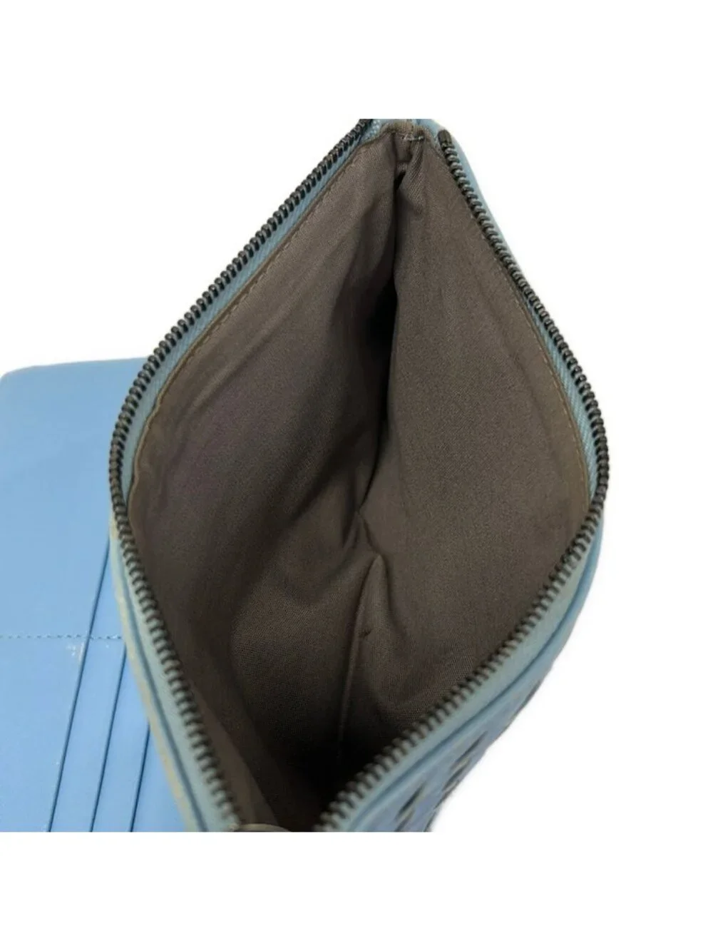 Bottega Veneta Wallet Intrecciato Light Blue Leather